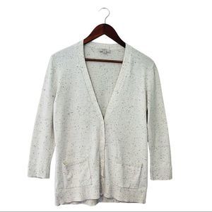 Loft Outlet Multi Color Speckle V-Neck Cardigan